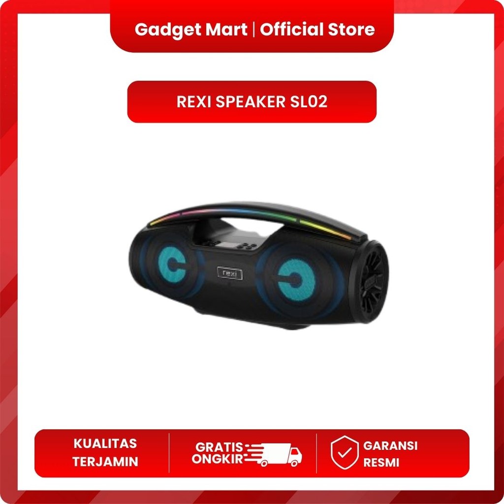 Rexi Sl02-Handheld Bluetooth Speaker Extra Bass Support USB