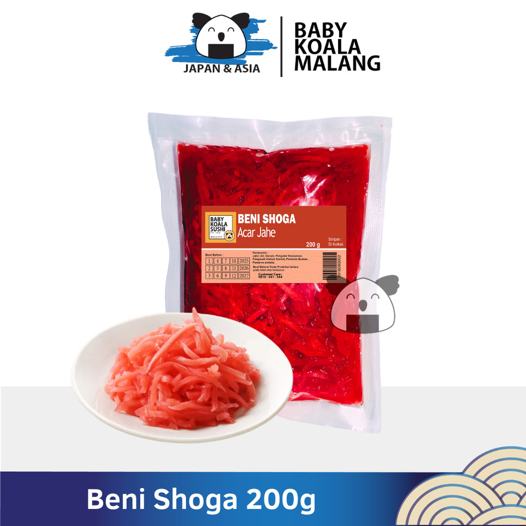 

BENI SHOGA Acar Jahe Asin 200 g Halal │ Benisoga Import Benishoga Bukan Gary/Gari Pink - BKM