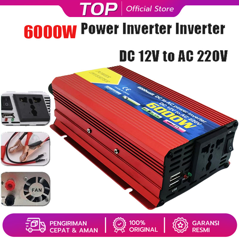 Inverter 6000 Watt Power Inverter DC Ke AC Aki listrik Serbaguna Daya Besaar 6000W Universal Inverte
