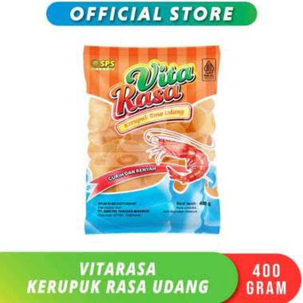 

[Kerupuk] SPS - VitaRasa Kerupuk Udang Mentah | Kemasan 400gr