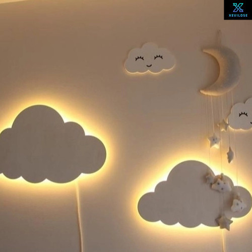Lampu tidur awan hiasan dinding aesthetic barang lucu lampu led motif awan lampu awan kamar tidur