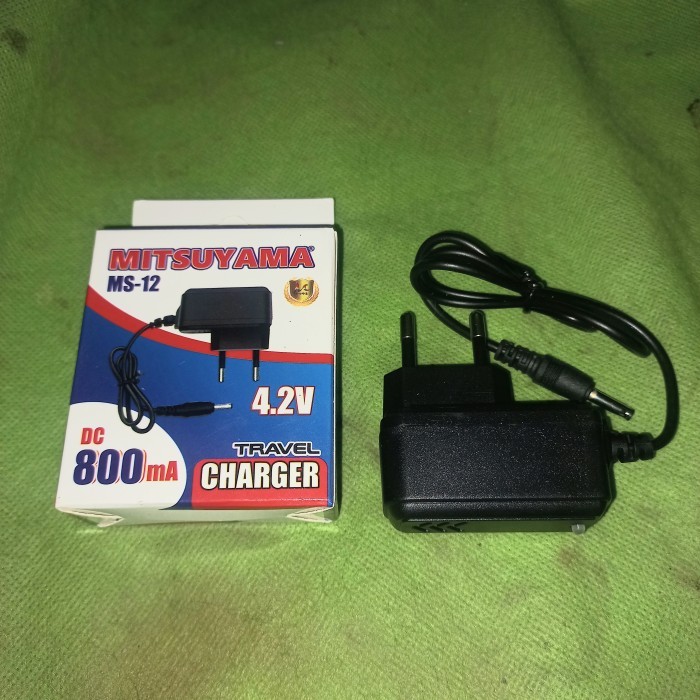 adaptor 5v / 4.2v dc 800ma murni charger senter kepala power supply Fajar