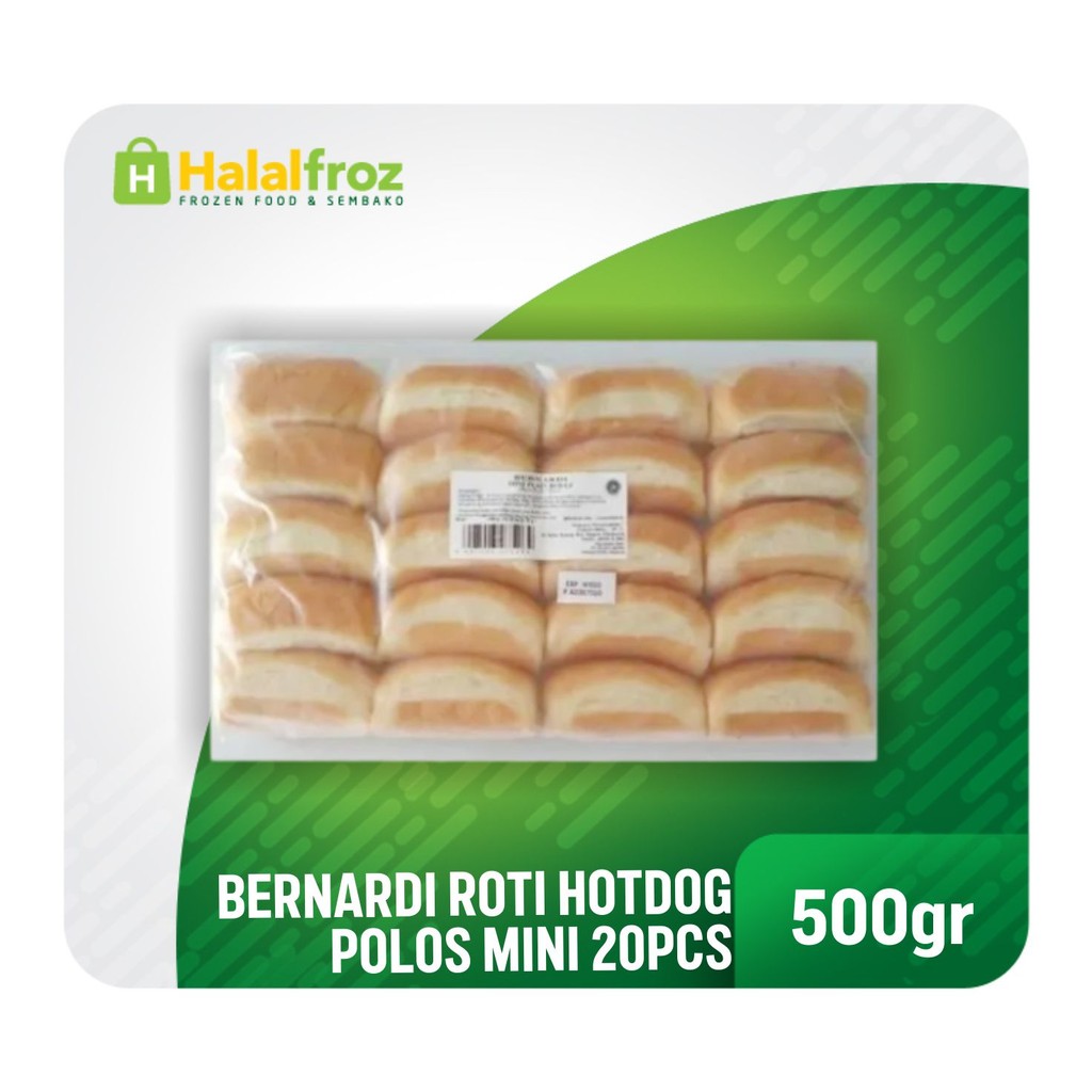 

Bernardi Roti Hotdog Polos Mini 20pcs 500gr(12s)