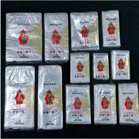 (4 pack)PP Wayang 5x8 1kg - PP Wayang Bening - Plastik PP - Plastik Loundry
