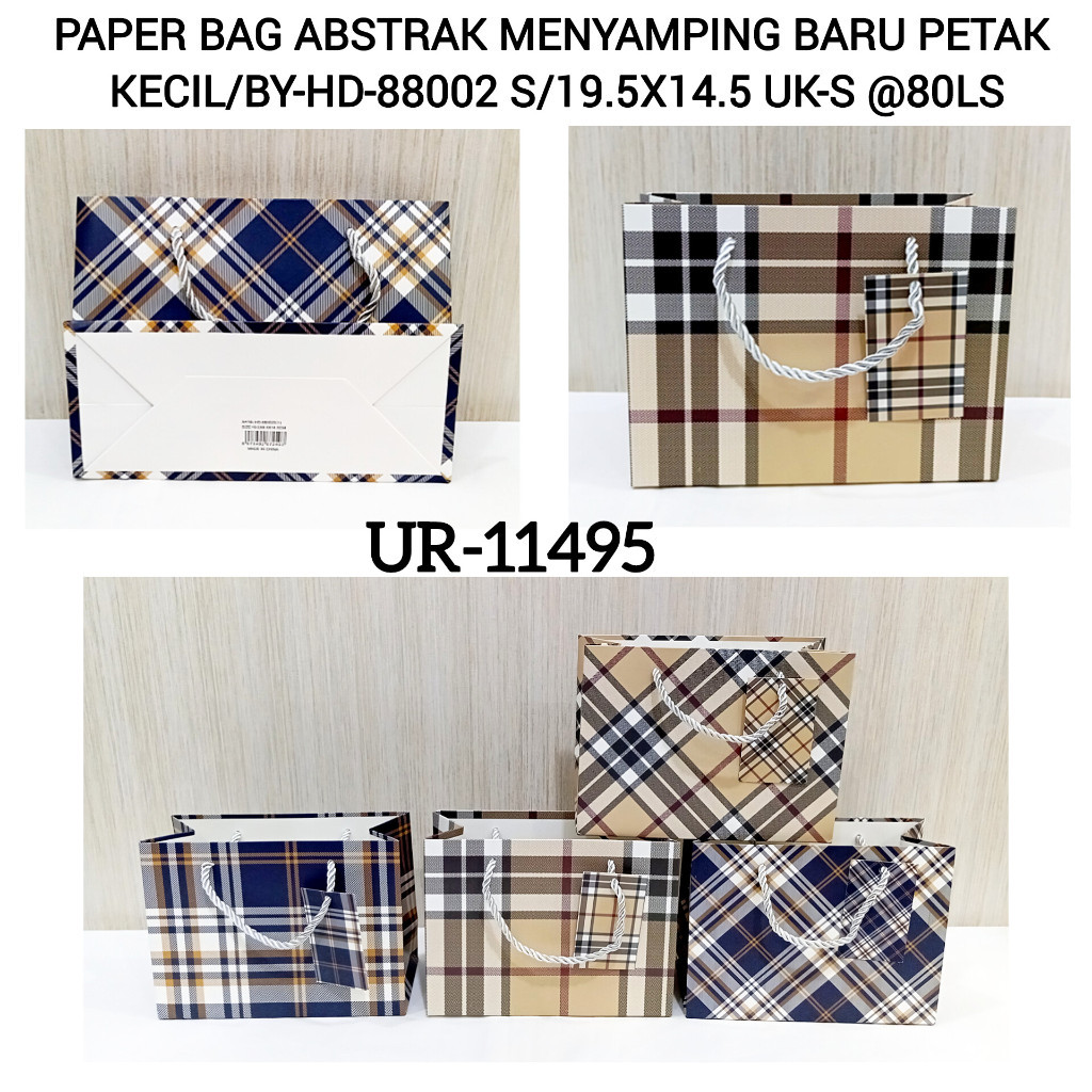 

Paper Bag Motif Burberry / Paper bag Ukuran S M L /Paper Bag Kado /Paper Bag