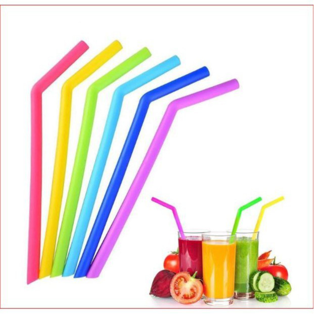 (skr) Sedotan Silikon Travelling Ramah Lingkungan bisa di lipat kecil (5 mm) reusable portable silic