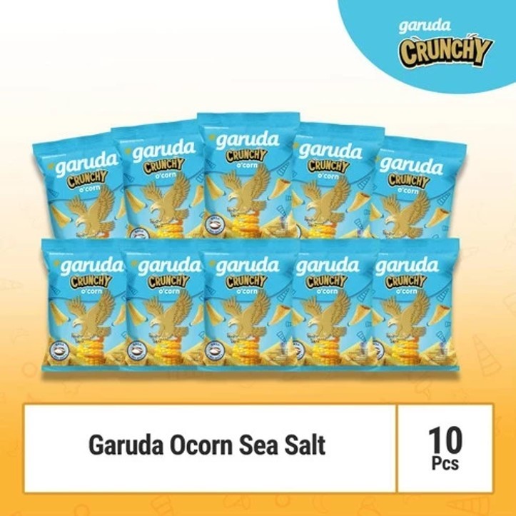 

GARUDA OCORN snack garuda o'corn [20 gr x 10 sachet] 1 renceng OCORN SEA SALT