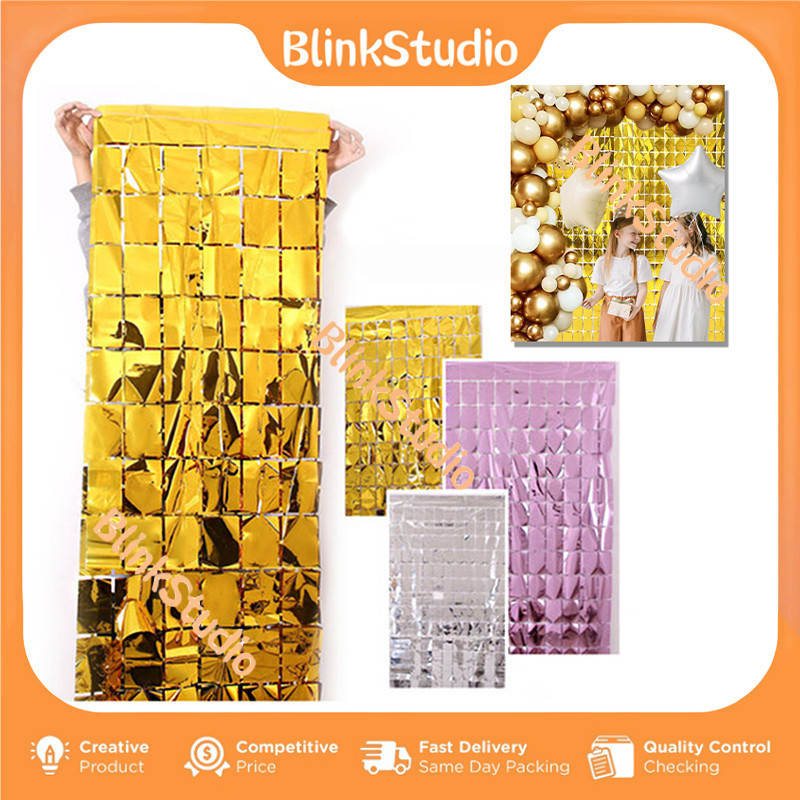 Tirai Foil Kotak / Backdrop Foil / Tirai Foil Square