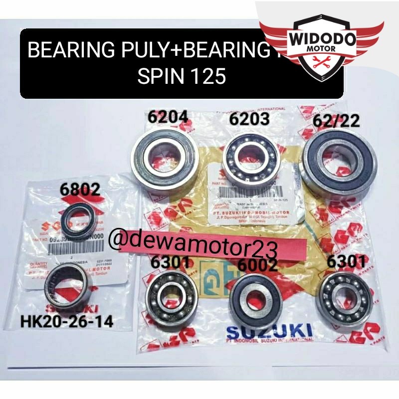 bearing rasio set spin 125+bearing puly plus bearing klaher bak blok cvt spin