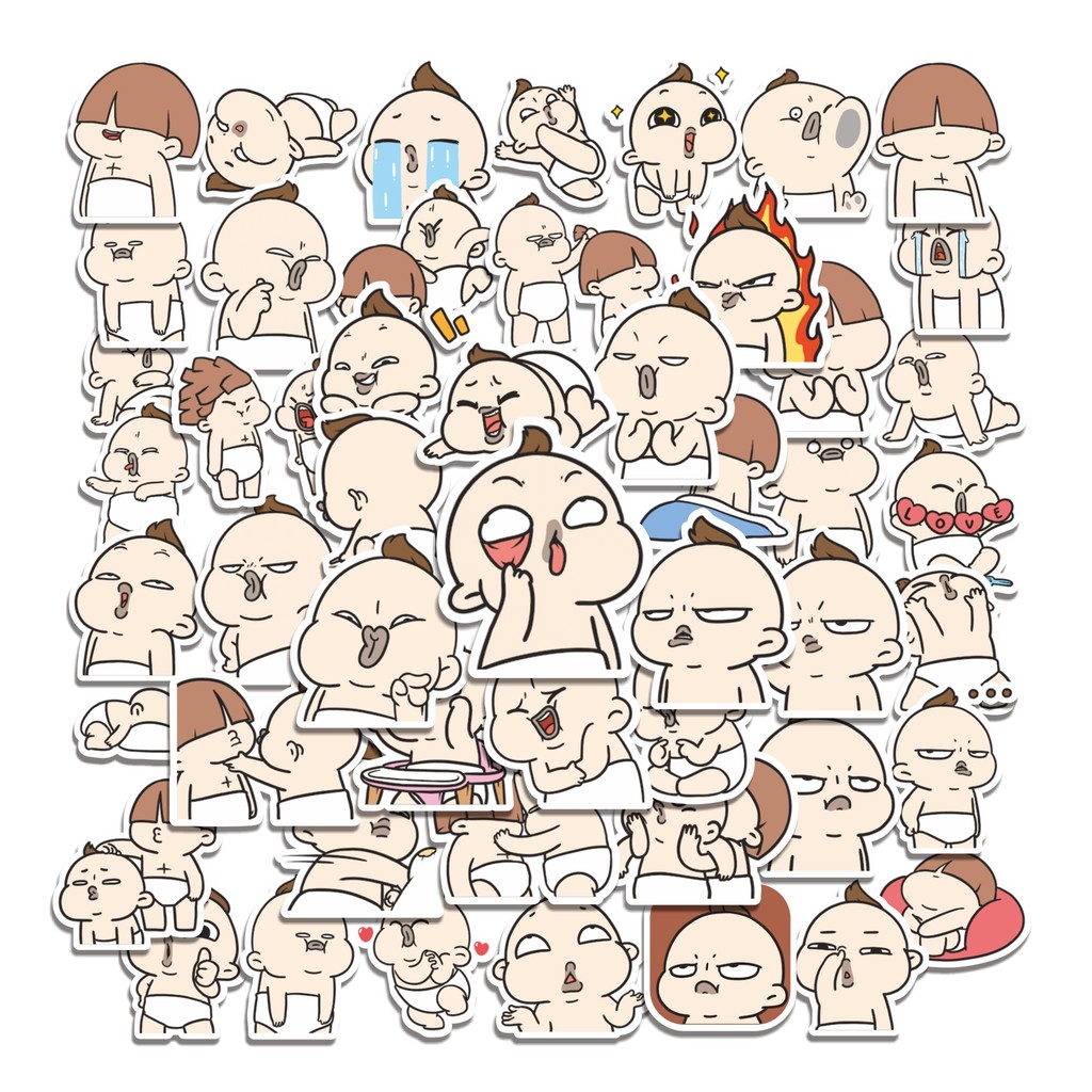 

COD 50 Pcs Stiker Mimi and Tembem Lucu Anti Air Untuk Dekorasi Notebook Sepeda Skateboard Handphone