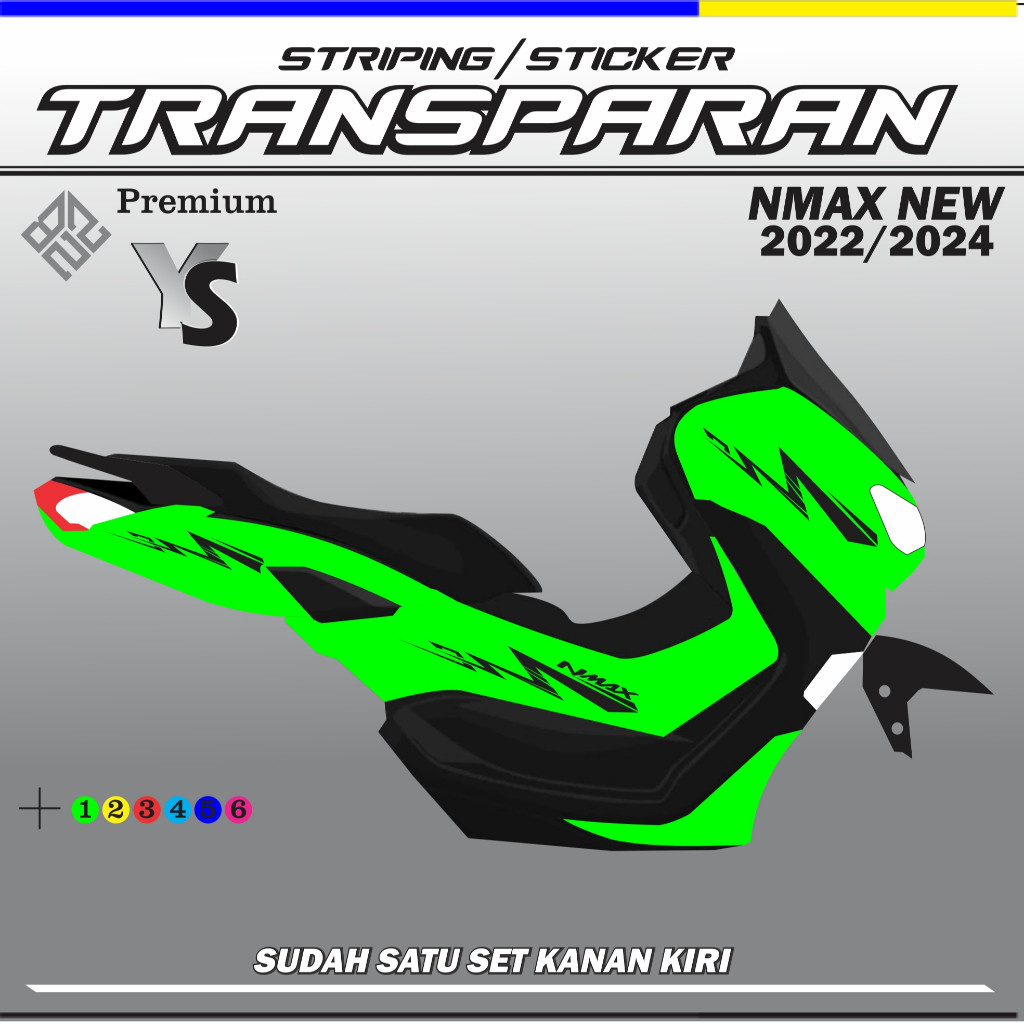 NMXV10 TRANSPARAN UV Striping Variasi All Nmax New 2020-2024 ABS- Non ABS Absrak TRANSFARAN