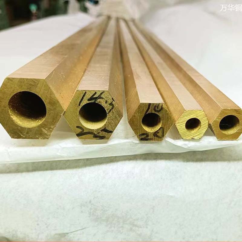 

Hollow hexagonal brass tube Hexagonal H59 brass Pipe tube Customized thick wall copper pipe DIY