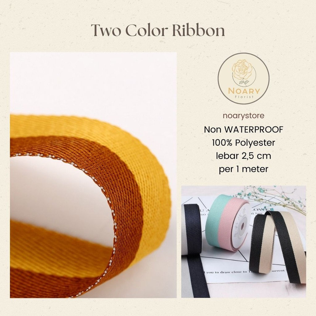 

TWO COLOR RIBBON / pita satin / pita rambut / pita kado / pita buket