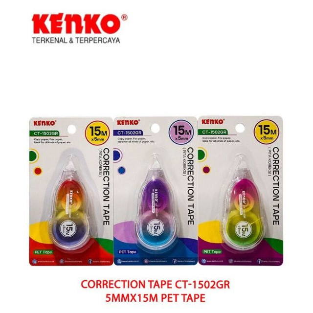 

KENKO CORRECTION TAPE CT-1502 GR (15M X 5MM) - 1 PCS