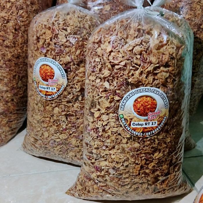 

Bawang Goreng Grade A kemasan 1kg Brambang Goreng