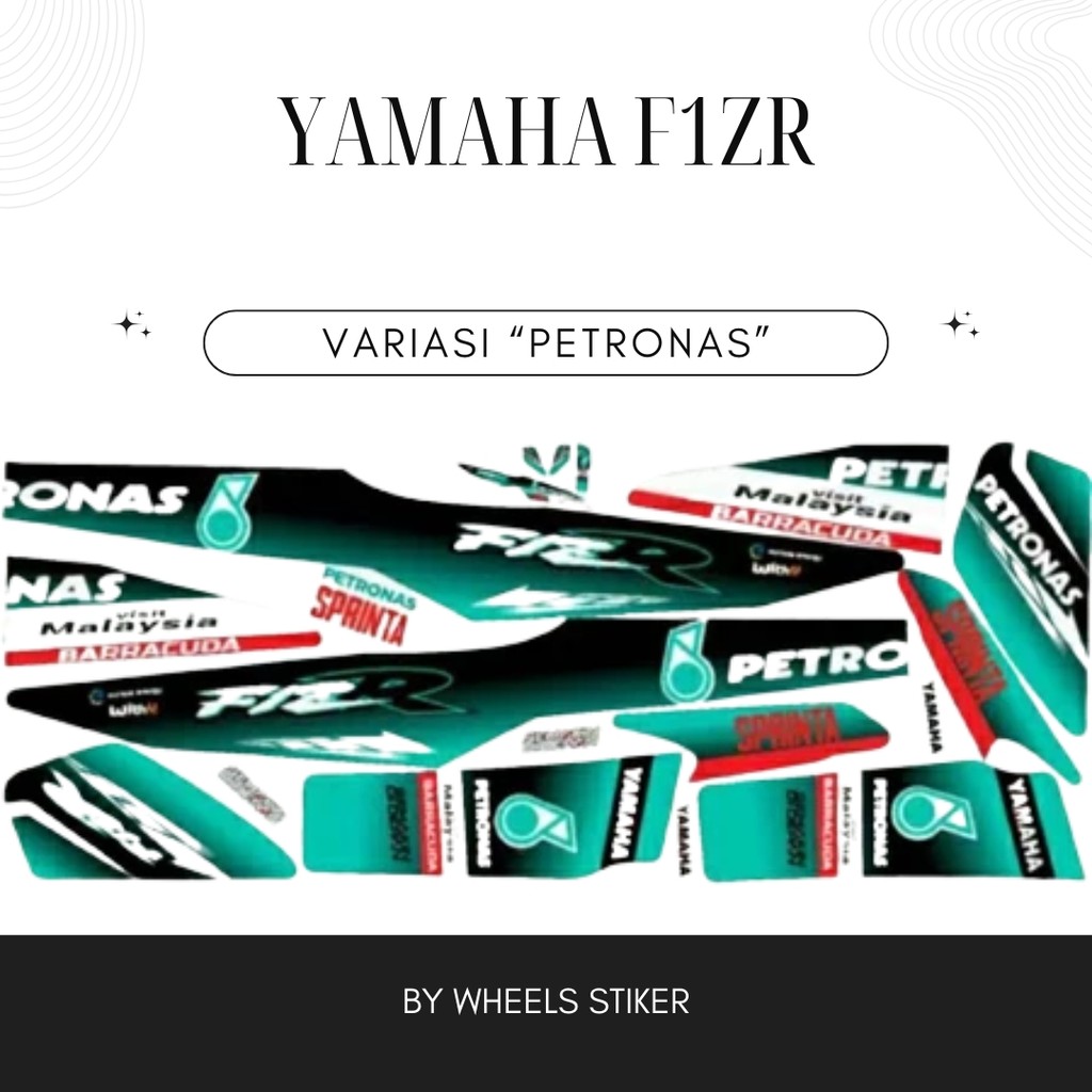 JUAL STIKER F1ZR MOTIF PETRONAS BUAT LIS COVER / LIS BODY STRIPING VARIASI MURAH by WHEELS STICKER