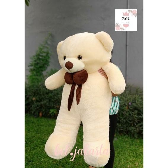 BONEKA BERUANG / TEDDY BEAR JUMBO 1,3 Meter - Cream