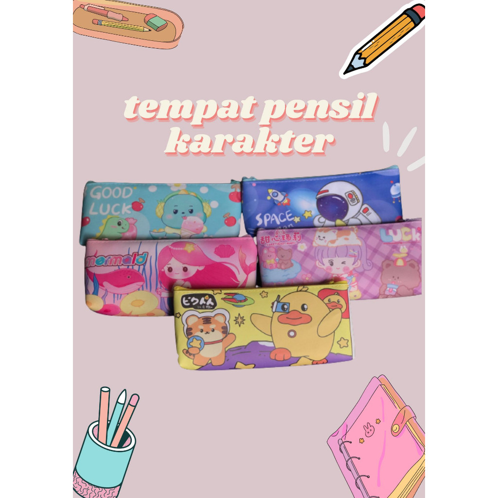 

Tempat Pensil 3D karakter/ Pensil Case/ Motif Lucu
