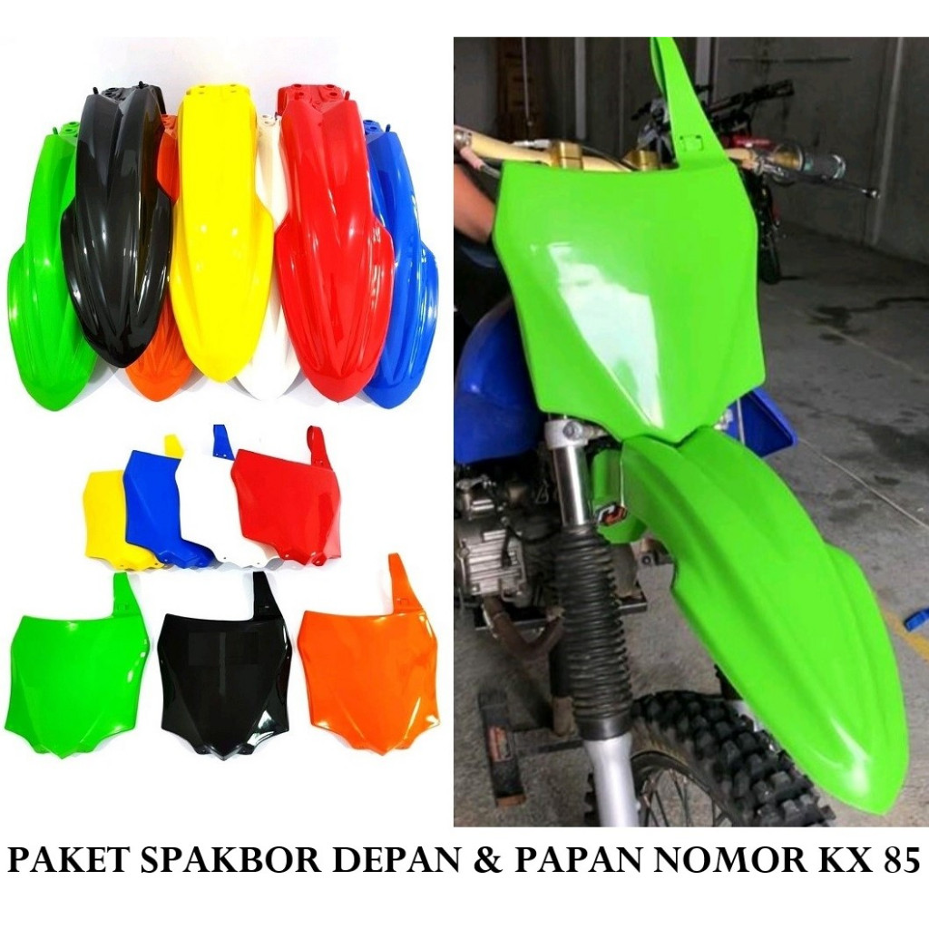 Paket Spakbor Depan & Papan Nomor KX 85 KX85 Custom Trail GTX KLX DTRACKER CRF WR YZ