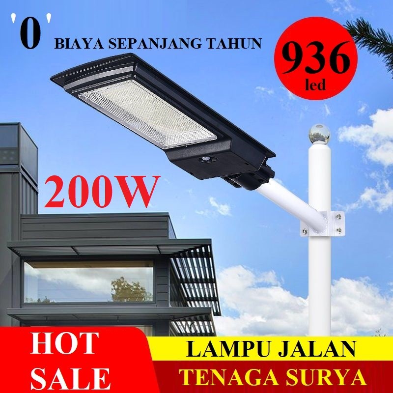 [BERGARANSI] Harga Promo LAMPU PJU SOLAR 200W / LAMPU JALAN SOLAR LED TENAGA MATAHARI / SOLAR CELL A