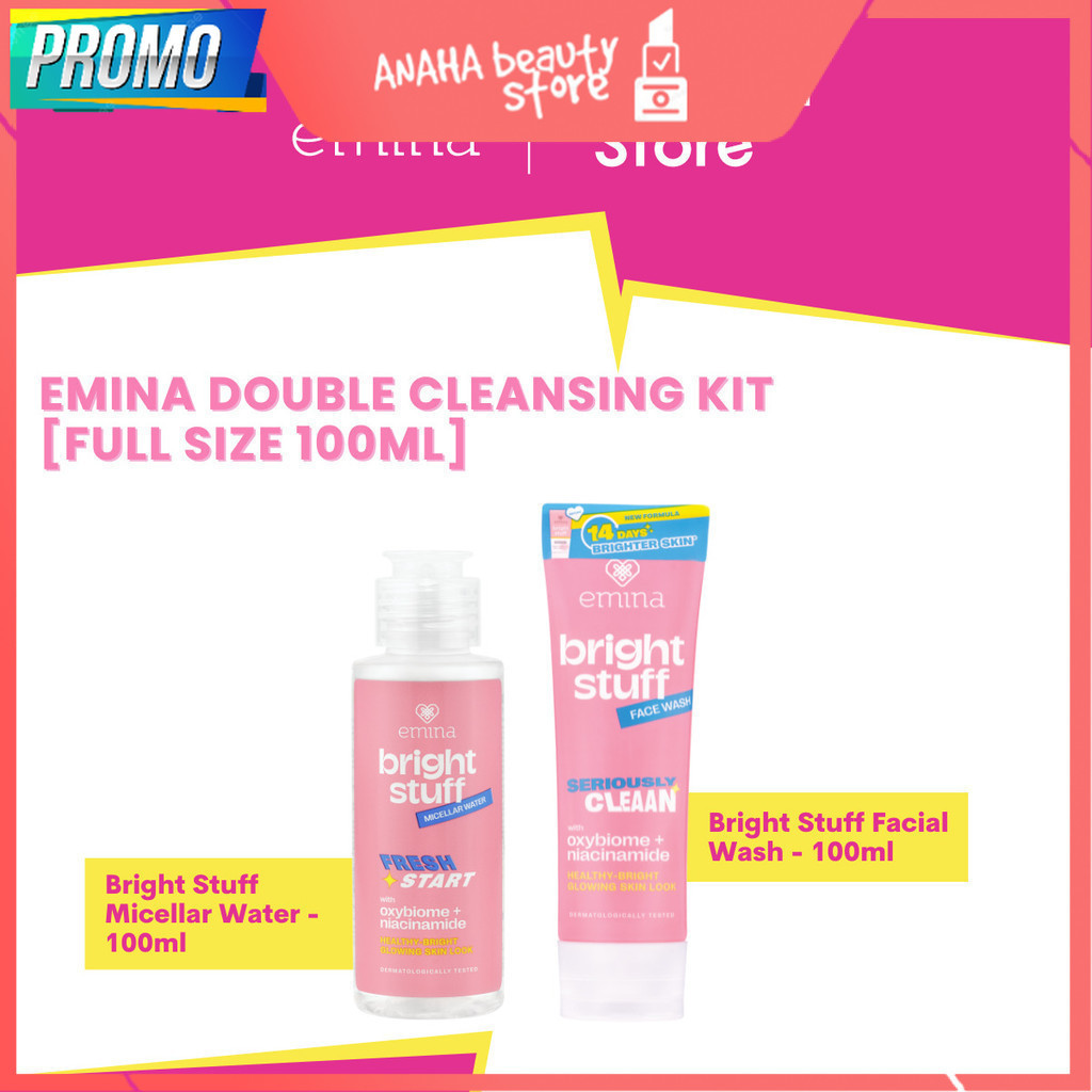❤️ANAHA❤️ Emina Double Cleansing Kit - Micellar Water & Face Wash