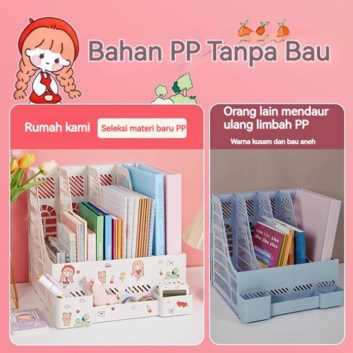 

Promo 【COD】 Rak Buku Sekat /rak Buku Minimalis/desk Organizer /rak File Susun/ Perlengkapan Kantor Rak Penyimpanan Desktop Sekolah Siswa Meja Sederhana (kirim Stiker) - white&2D sticker Terlaris