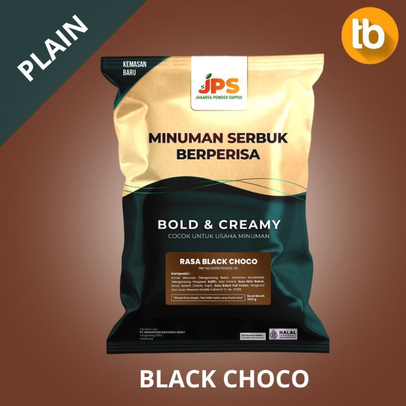 

JPS Powder Bubuk Minuman Serbuk Instan Rasa Black Choco Plain Tanpa Gula 1Kg