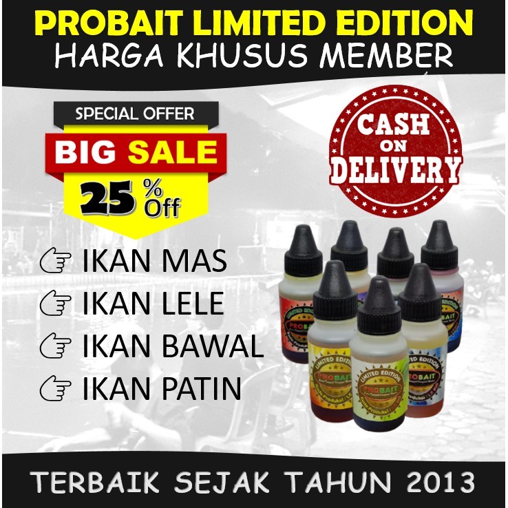 PROBAIT LIMITED EDITION ESSEN IKAN MAS LELE PATIN BAWAL 30ml
