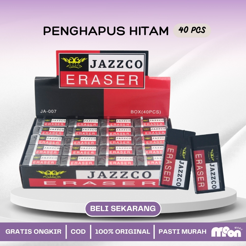 

1 box Eraser Penghapus Jazzco Hitam Kecil JA-007 (40 Pcs)