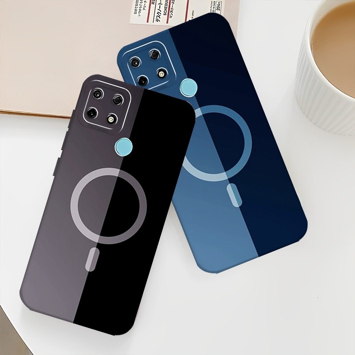 Silikon untuk Realme C12/C15/C25/C25S/Narzo 30A/Narzo 20 Motif logo iphone bulat keren  - Case lucu 