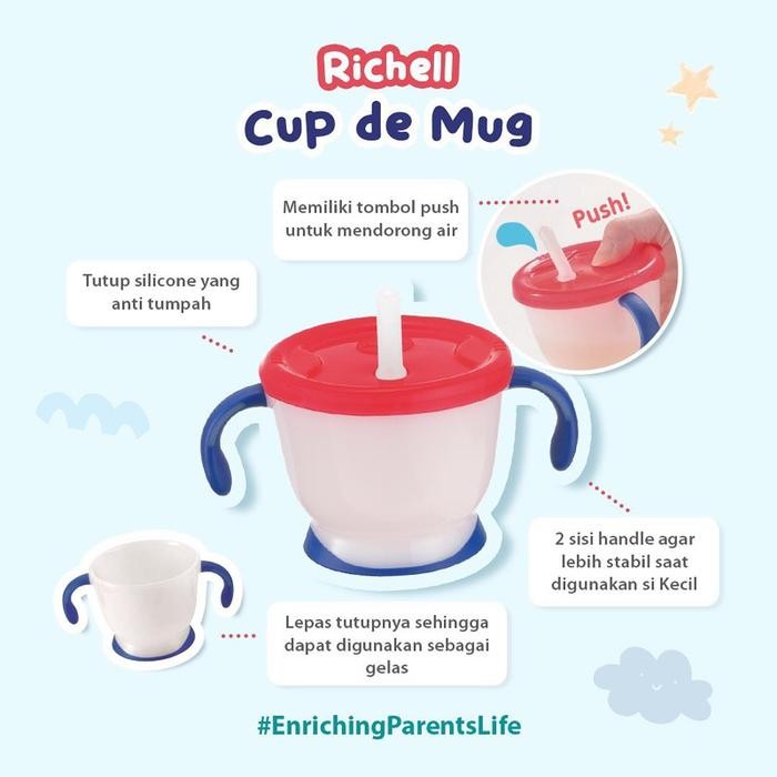 RICHELL - Cup de Straw Training Pink