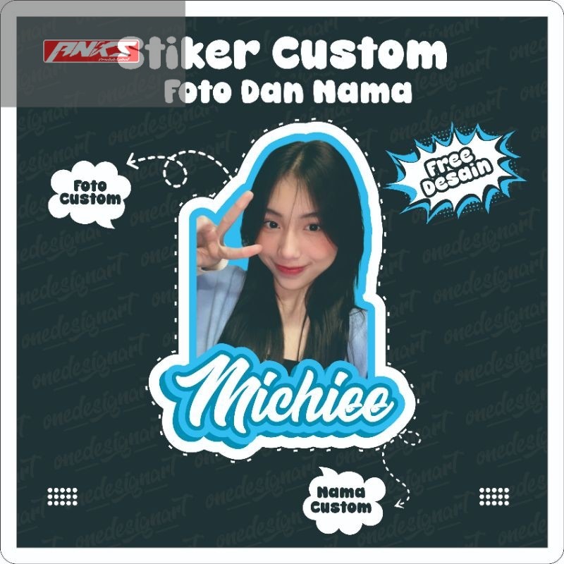 

sticker viral Stiker Custom Foto dan Custom Nama Tahan Air
