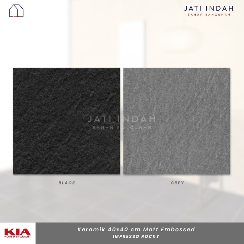 Keramik 40x40 cm Kasar Impresso Rocky | Untuk Teras Kamar Mandi Halaman dll