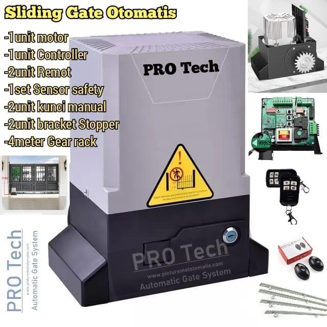 

Automatic Sliding Gate PRO Tech 1000kg Mesin Pintu Pagar Otomatis