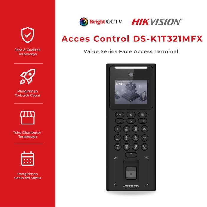 

DS-K1T321MFX - HIKVISION ACCESS CONTROL FINGERPRINT, FACE, MIFARE CARD