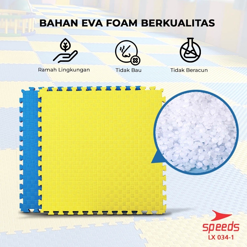 NR SPEEDS Matras Evamat Puzzel Matras Beladiri Tebal Empuk Anti Slip Taekwondo Karate Matras Eva