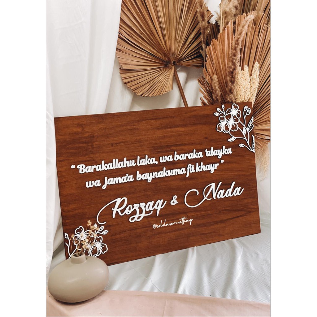 Wedding Sign /Dekorasi Lamaran/ Dekorasi Pernikahan/ wooden Sign/ Welcome Sign