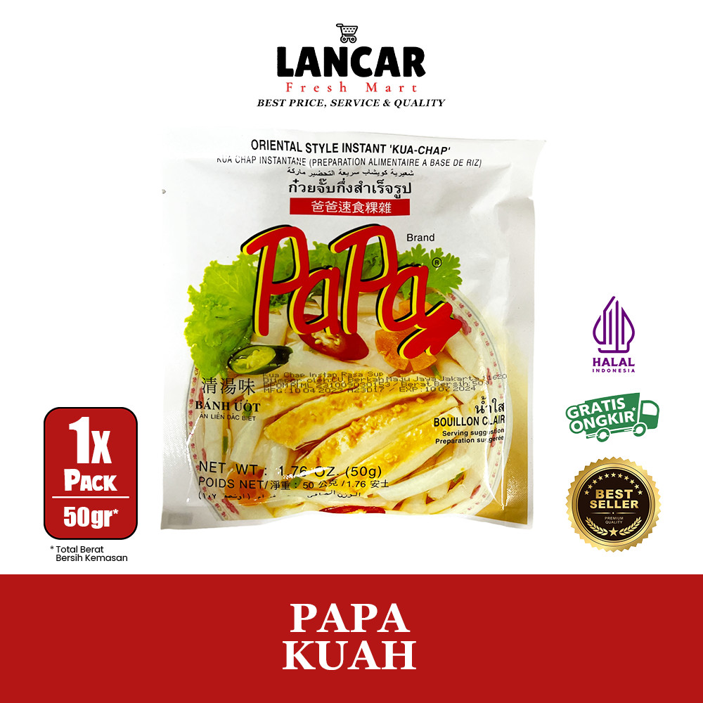 

PAPA KUA CHAP INSTANT NOODLE 50GR / PAPA KWETIAU THAILAND INSTANT 50GR
