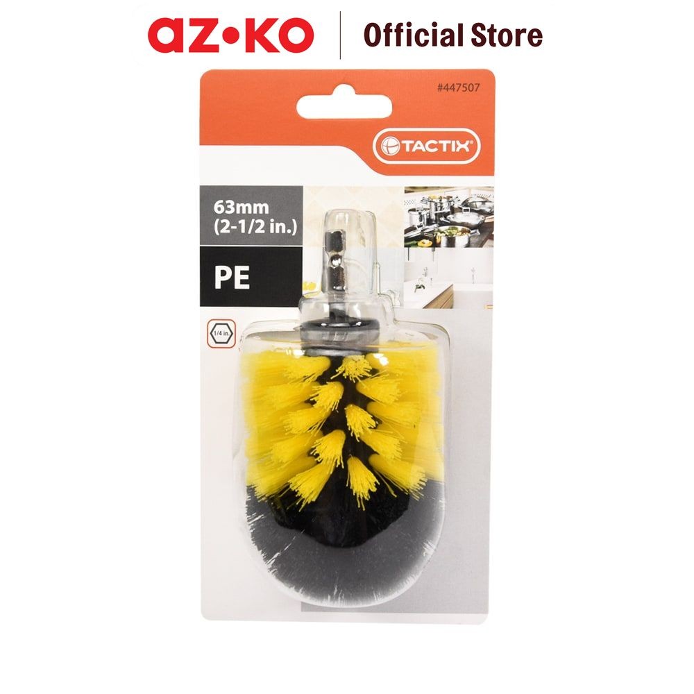 AZKO Tactix Sikat Mesin Poles 6.3 cm - Kuning Polisher Part Mesin Penghalus Aksesori Alat Pengamplas