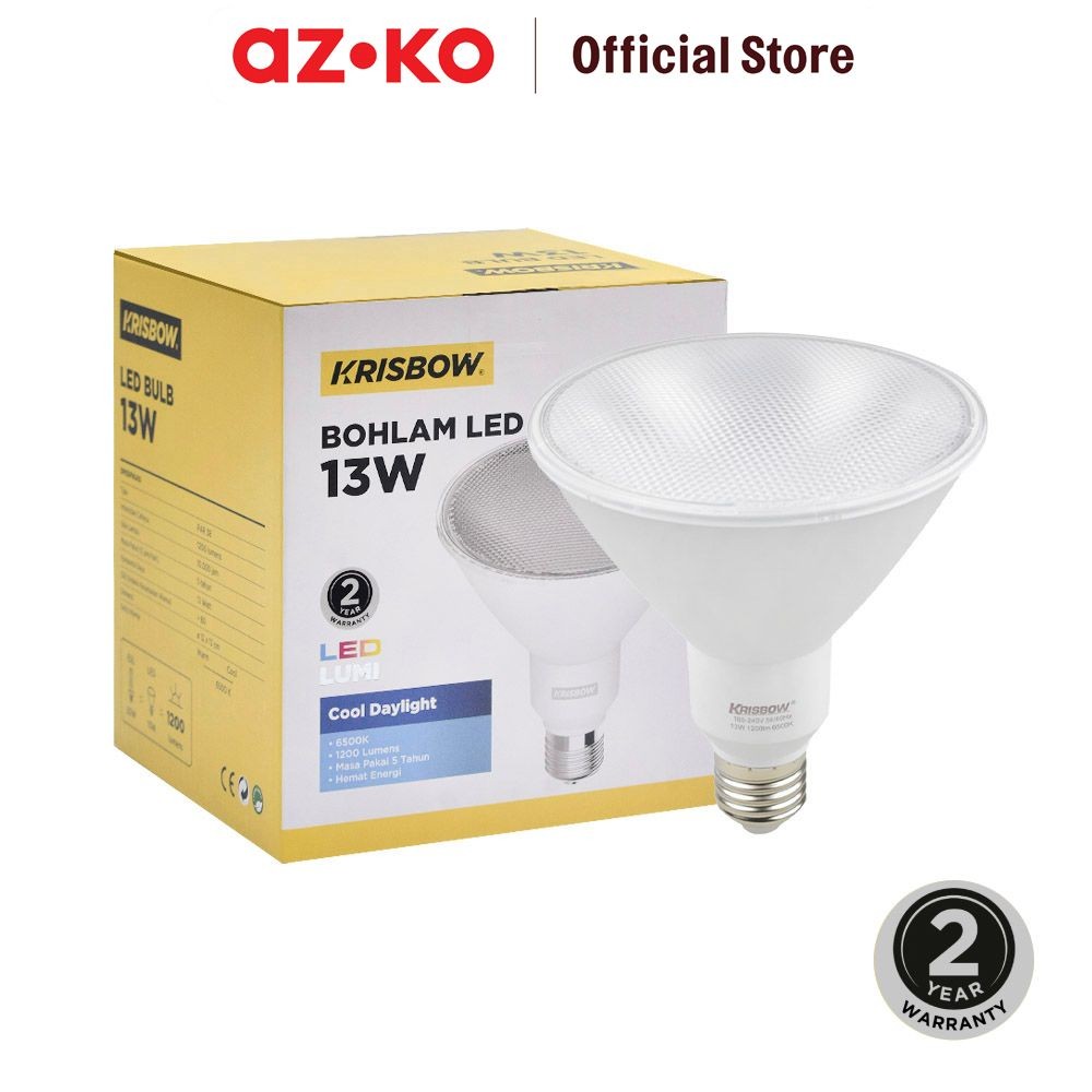 AZKO Krisbow Lumi Bohlam Led Par38 13 watt - Cool Daylight Bulb Lampu Indoor Outdoor Light Led Light
