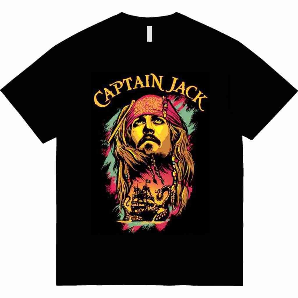 T-shirt Premium Unisex Pria Wanita JACK SPARROW I Kaos Distro Tebal 24s