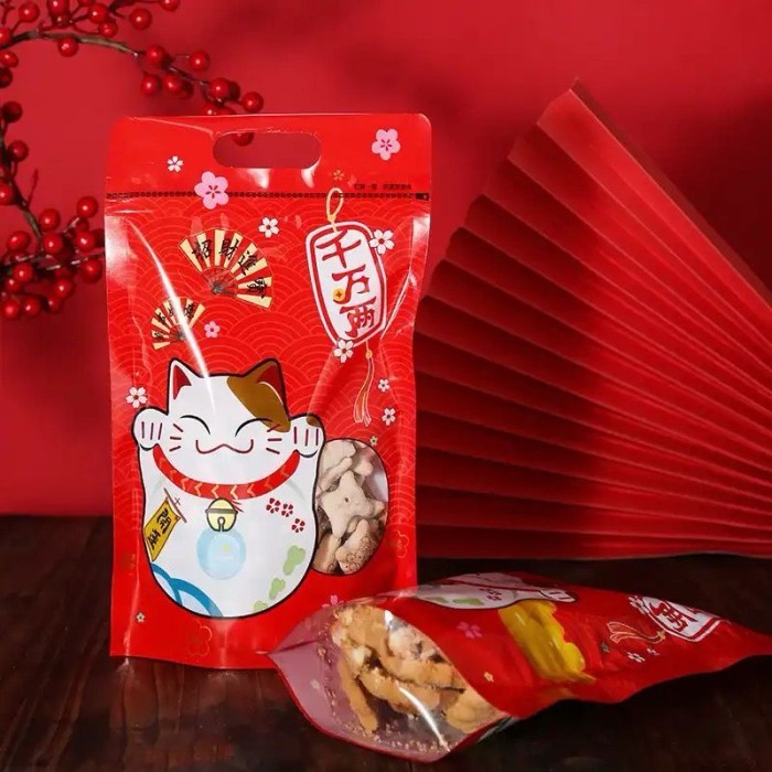 

Kantong ziplock imlek 5pcs CNY plastic bag sincia - Merah, Small 15x23cm