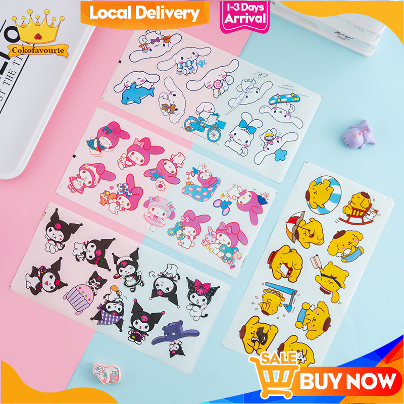 

✨COD Stiker Sanrio Dekorasi Kreatif Tahan Air Stiker Buku Tempel Kartun Transparan -COK