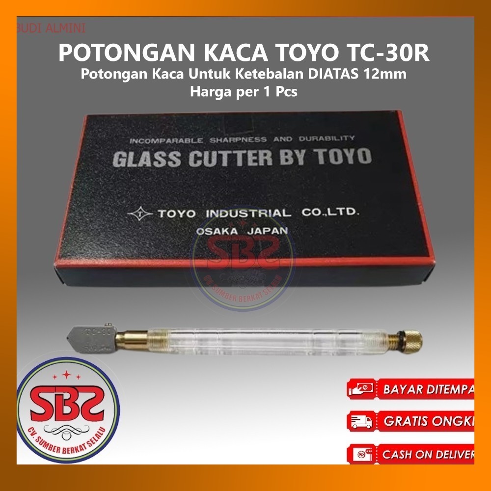 TOYO Pemotong Kaca Toyo TC30R TC-30R Asli Alat Pemotong Kaca Original Toyo TC30R Glass Cutter Pisau