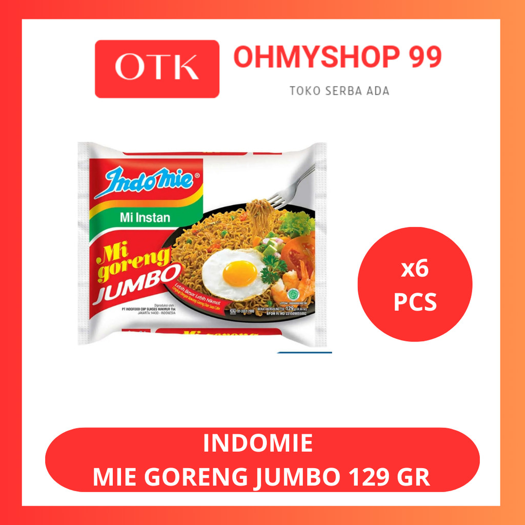 

Indomie Mie Goreng Jumbo 6x129gr