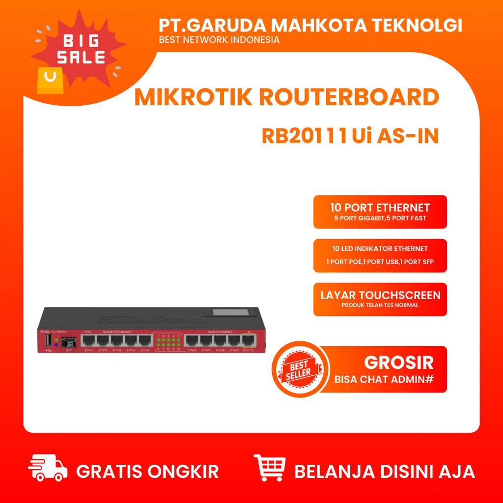 Mikrotik RouterBoard RB201 1 Ui AS-IN Mikrotik Bekas Original