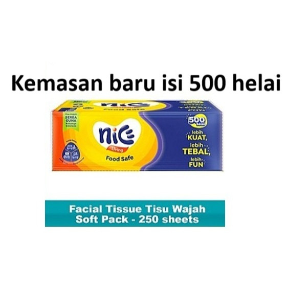 Tissue Nice 250 sheet 2 ply tisu serbaguna tissue facial tisu wajah facial soft pack