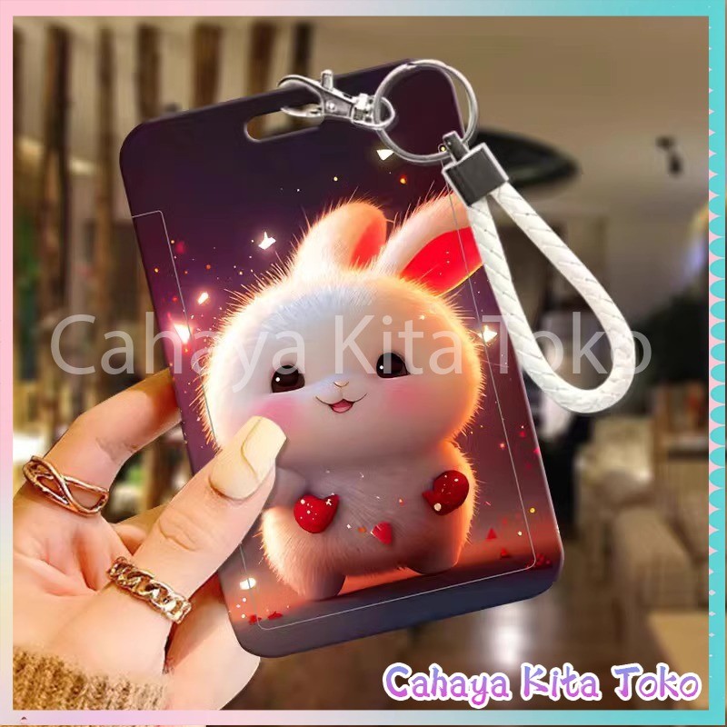 

ID CARD HOLDER/SARUNG KARTU/pesanan Hadiah Khusus/SUPPORT HARGA GROSIR/Kelinci dan kucing yang lucu