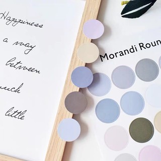 

1step [ 48 pcs ] Sticker Bulat Morandi Smile Warna Pastel R438