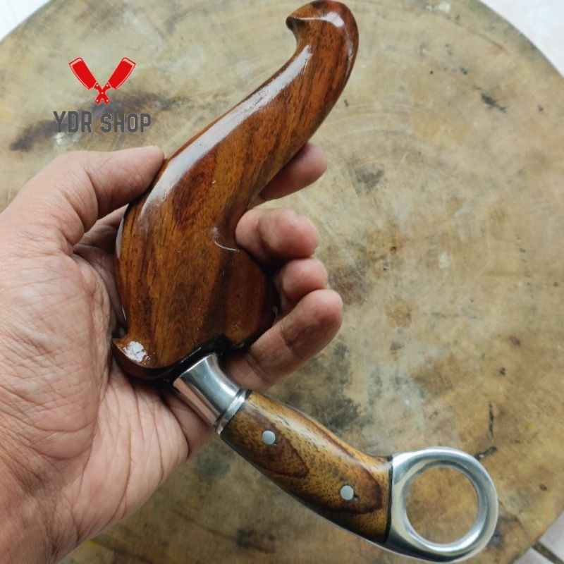 RB Kerambit Minang Per Sepuh Kayu Sonokeling Tajam